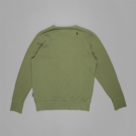 Sweatshirt 100% katoen Vintage Oil groen - Kytone