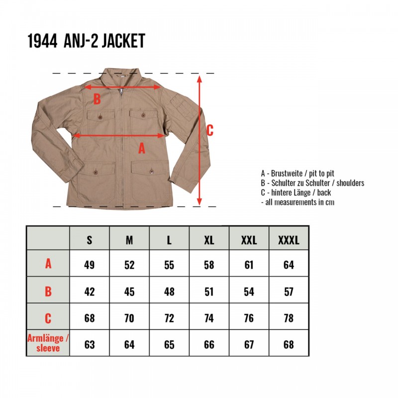 1944 Summer ANJ-2 Flight Jacket Sand - Pike...