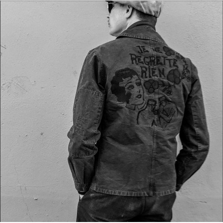 Jacke aus Militärplane TAP 51 Camerone "Je ne regrette rien" - Fleurs de Bagne