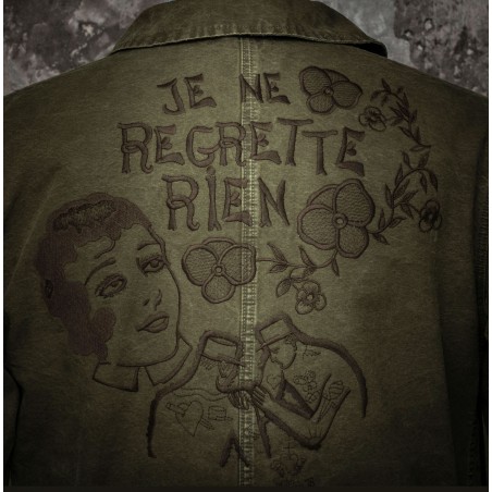 Militaire canvas jas TAP 51 Camerone "Je ne regrette rien" - Fleurs de Bagne
