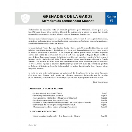 Grenadier de la Garde, mémoires du commandant Monnot