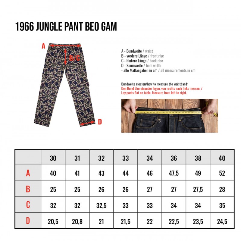 Pantalon "Léopard" 1966 Jungle BEO GAM - Pike...