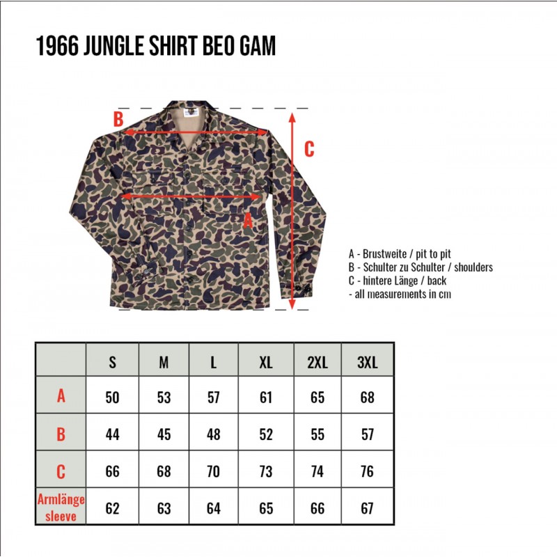 "Leopard" 1966 Jungle BEO GAM Shirt - Pike...