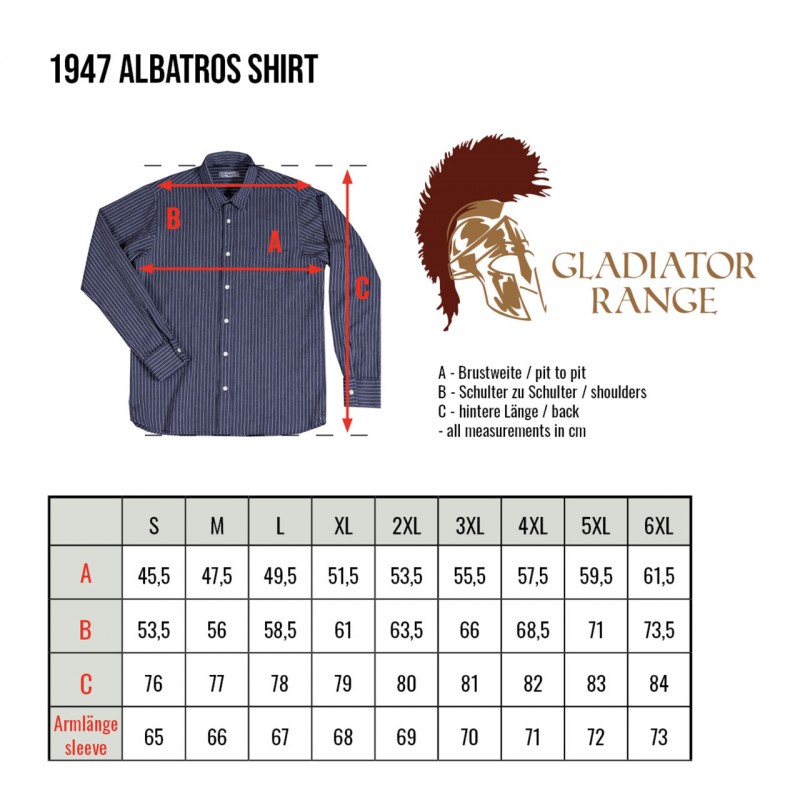 Classic Blue Cotton Shirt - 1947 Albatros Shirt...