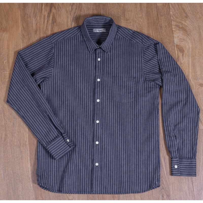 Classic Blue Cotton Shirt - 1947 Albatros Shirt...