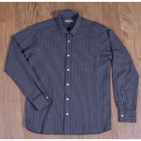 Classic Blue Cotton Shirt - 1947 Albatros Shirt Beaumont Blue - Pike Brothers