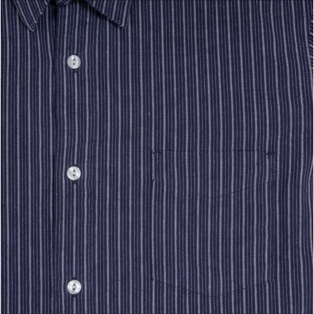 Classic Blue Cotton Shirt - 1947 Albatros Shirt Beaumont Blue - Pike Brothers