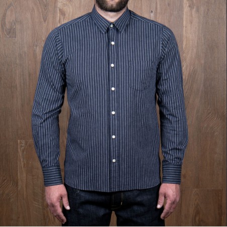 Classic Blue Cotton Shirt - 1947 Albatros Shirt Beaumont Blue - Pike Brothers