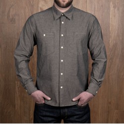 Baumwollhemd - 1937 Roamer Shirt Charcoal Grey Pike Brothers