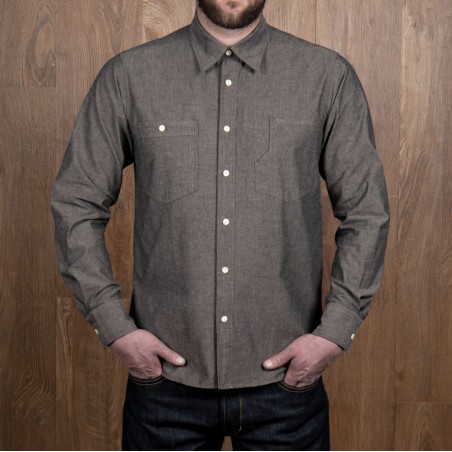 Katoenen overhemd - 1937 Roamer Shirt Charcoal Grey Pike Brothers