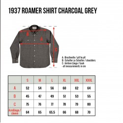 Baumwollhemd - 1937 Roamer Shirt Charcoal Grey Pike Brothers 2