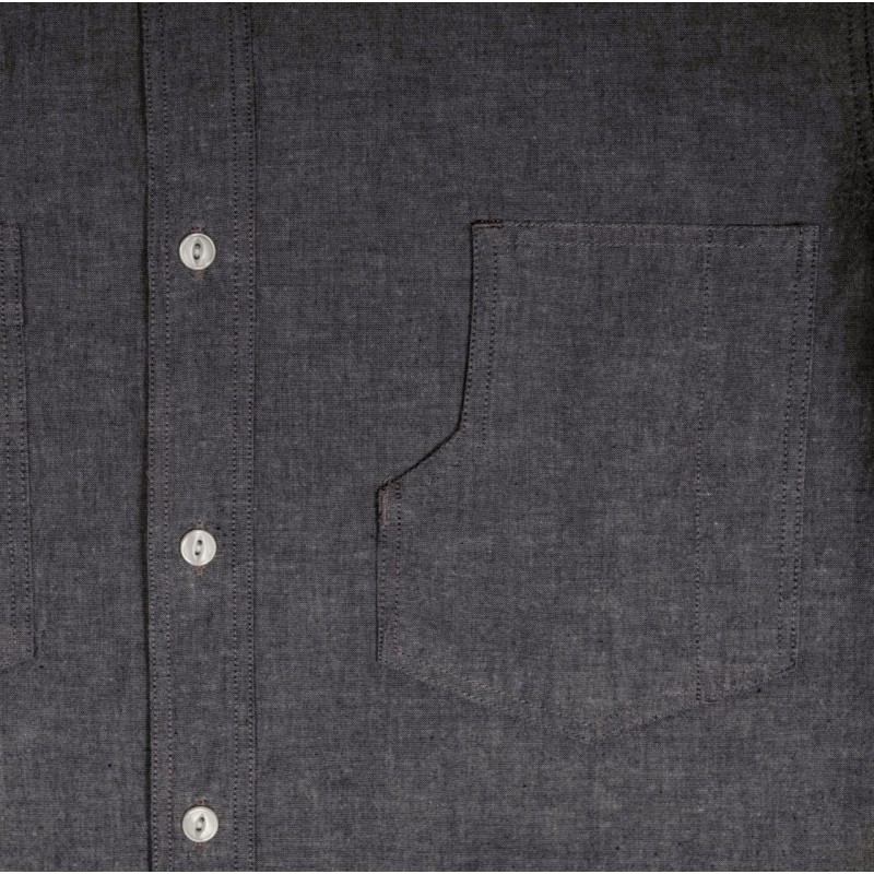 Cotton Shirt - 1937 Roamer Shirt Charcoal Grey...