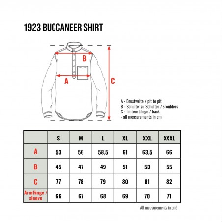 Overhemd met rechte kraag katoen – 1923 Buccaneer Shirt Oregon Blue – Pike Brothers