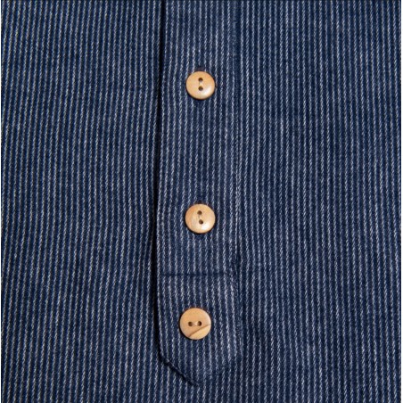 Overhemd met rechte kraag katoen – 1923 Buccaneer Shirt Oregon Blue – Pike Brothers