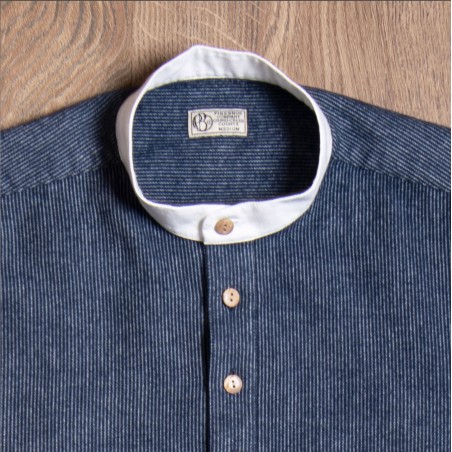Hemd gerades Kragen Baumwolle – 1923 Buccaneer Shirt Oregon Blue – Pike Brothers
