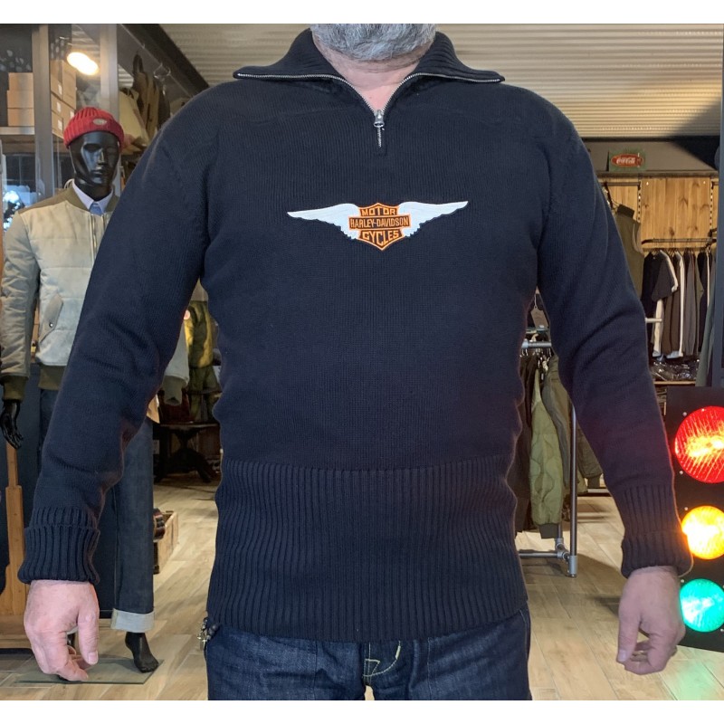 BLACK RACER SWEATER WITH HD PATCH - BLACK...
