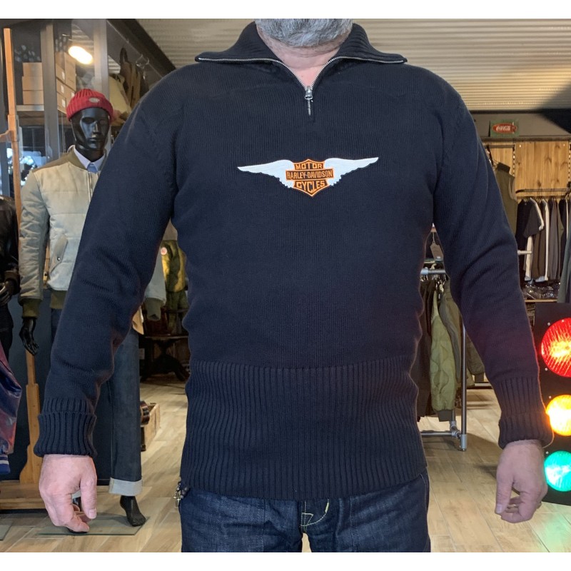 BLACK RACER SWEATER WITH HD PATCH - BLACK...