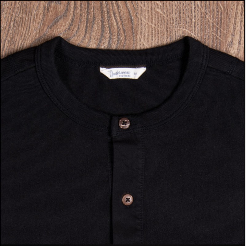 T-shirt Henley met knoopsluiting en lange...