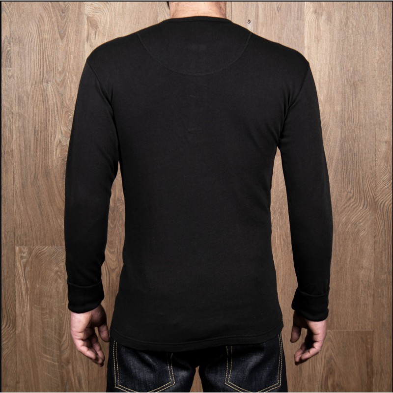 T-shirt Henley met knoopsluiting en lange...