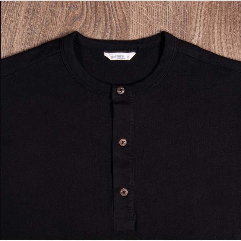 T-shirt Henley met knoopsluiting en lange...