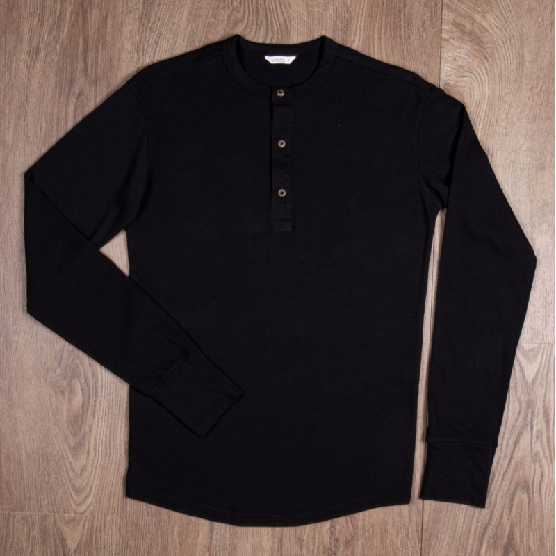 T-shirt Henley met knoopsluiting en lange...