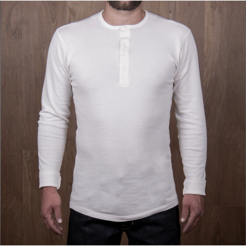 White long sleeve Henley shirt - 1927 Henley...