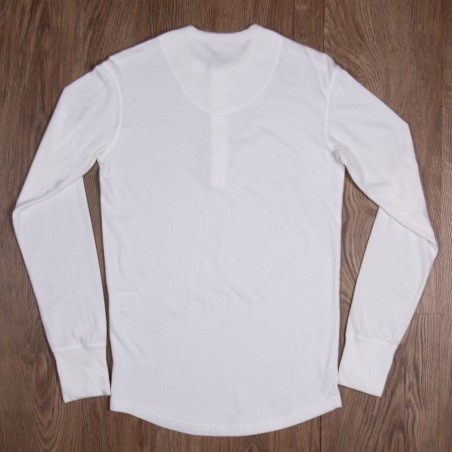 White long sleeve Henley shirt - 1927 Henley Shirt long sleeve ecru Pike Brothers