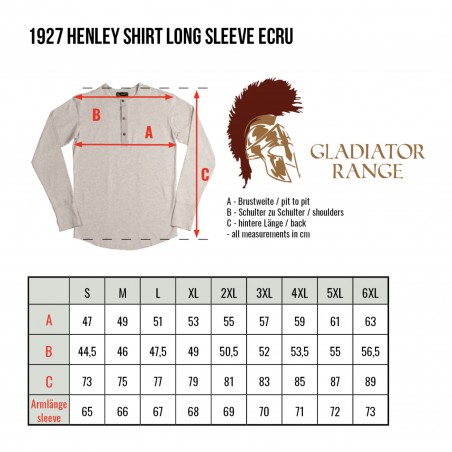 White long sleeve Henley shirt - 1927 Henley Shirt long sleeve ecru Pike Brothers
