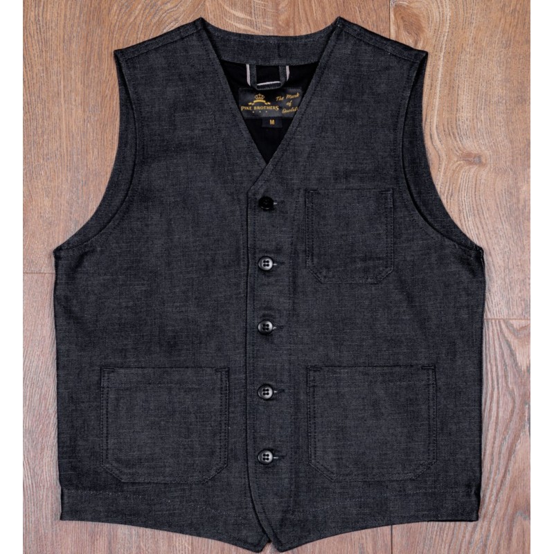 Blauw Denim Gilet - 1937 Roamer Vest 11oz...