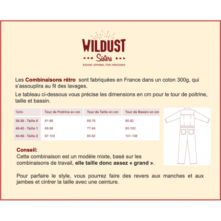 RETRO-OVERALL ASPHALTE - WILDUST SISTERS