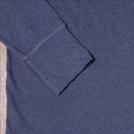 Henley T-shirt met knoopsluiting en lange mouwen Marineblauw - 1927 Henley Shirt long sleeve indigo melange Pike Brothers