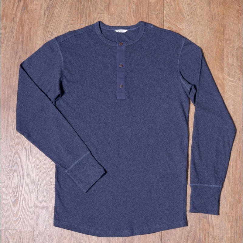 Henley T-shirt met knoopsluiting en lange...