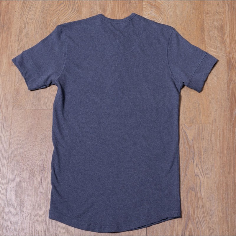 Henley T-shirt met knoopsluiting en korte...