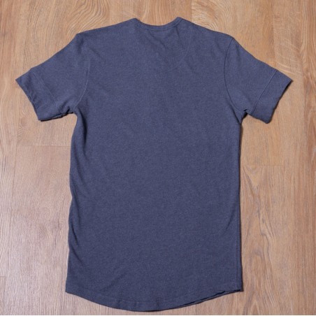 Navy Blue Short-Sleeve Henley T-Shirt - 1927 Henley Shirt Short Sleeve Indigo Melange Pike Brothers