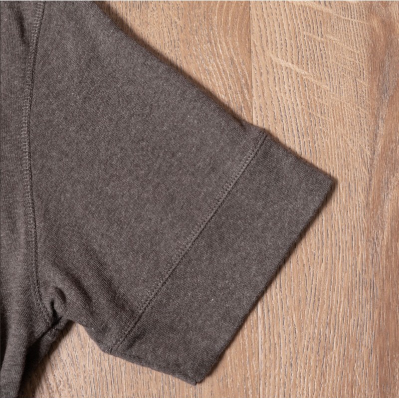 Henley T-shirt met knoopsluiting en korte...