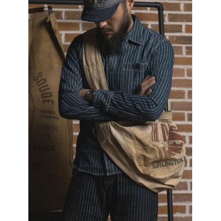 Blue 9 oz. Wabash Vent Hole Work Shirt - The Bronson Mfg