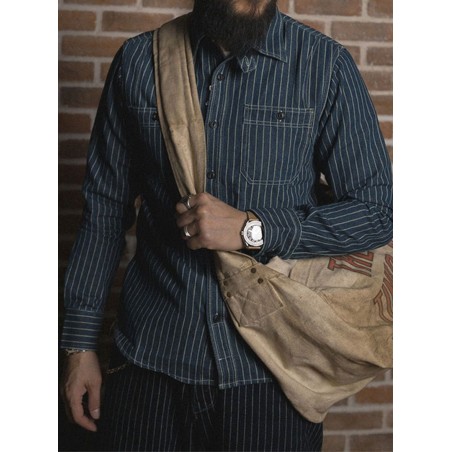 Blue 9 oz. Wabash Vent Hole Work Shirt - The Bronson Mfg