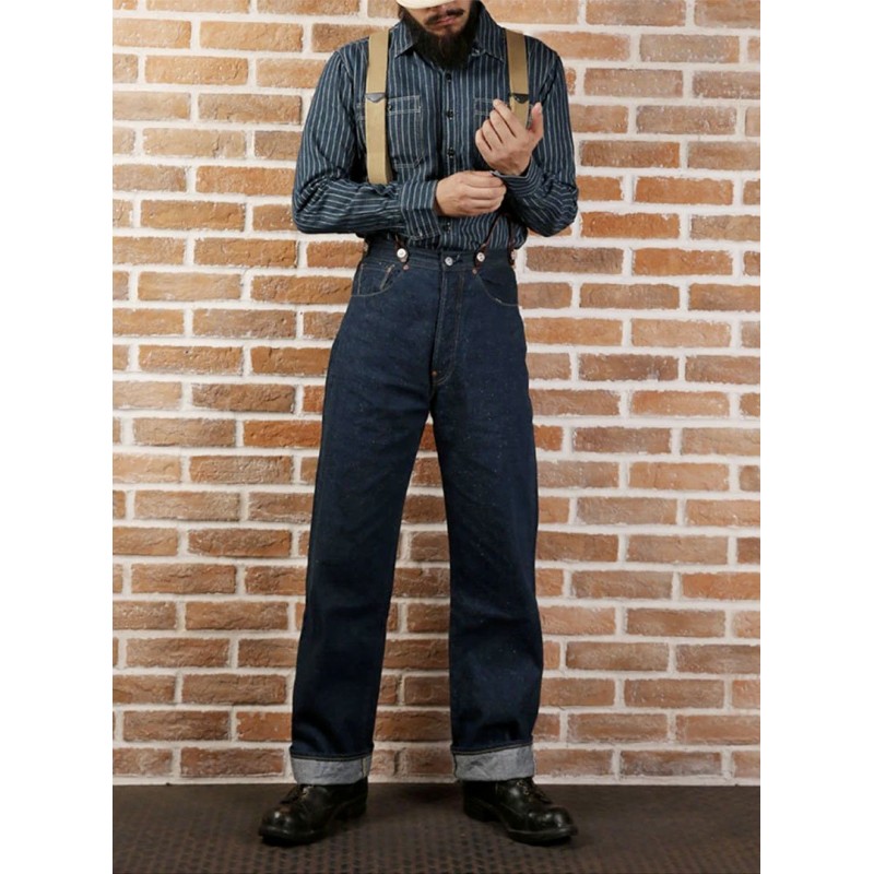 Blaues Hemd 9 oz. Wabash Vent Hole Work Shirt -...
