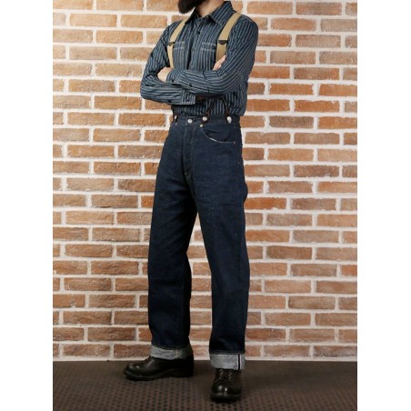 Blaues Hemd 9 oz. Wabash Vent Hole Work Shirt - The Bronson Mfg