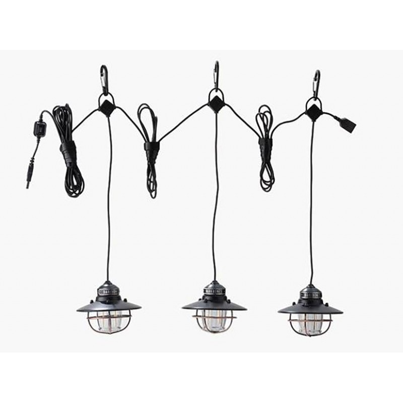 3-Lantern LED USB Hanging String Lights EDISON...