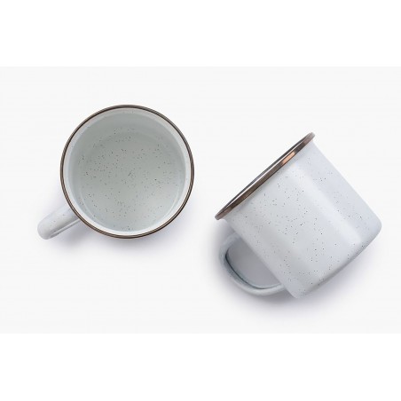 Tasses à café Expresso Acier Emaillé couleur Coquille d'oeuf - Barebones Living