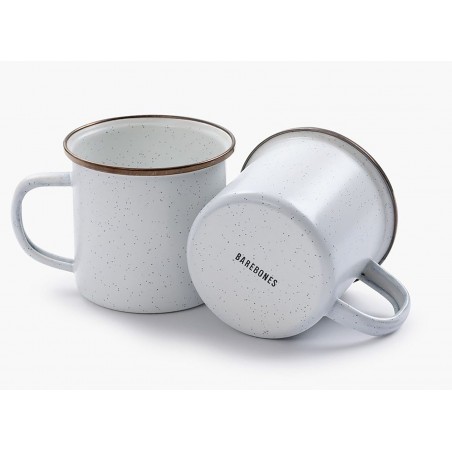 Tasses à café Expresso Acier Emaillé couleur Coquille d'oeuf - Barebones Living