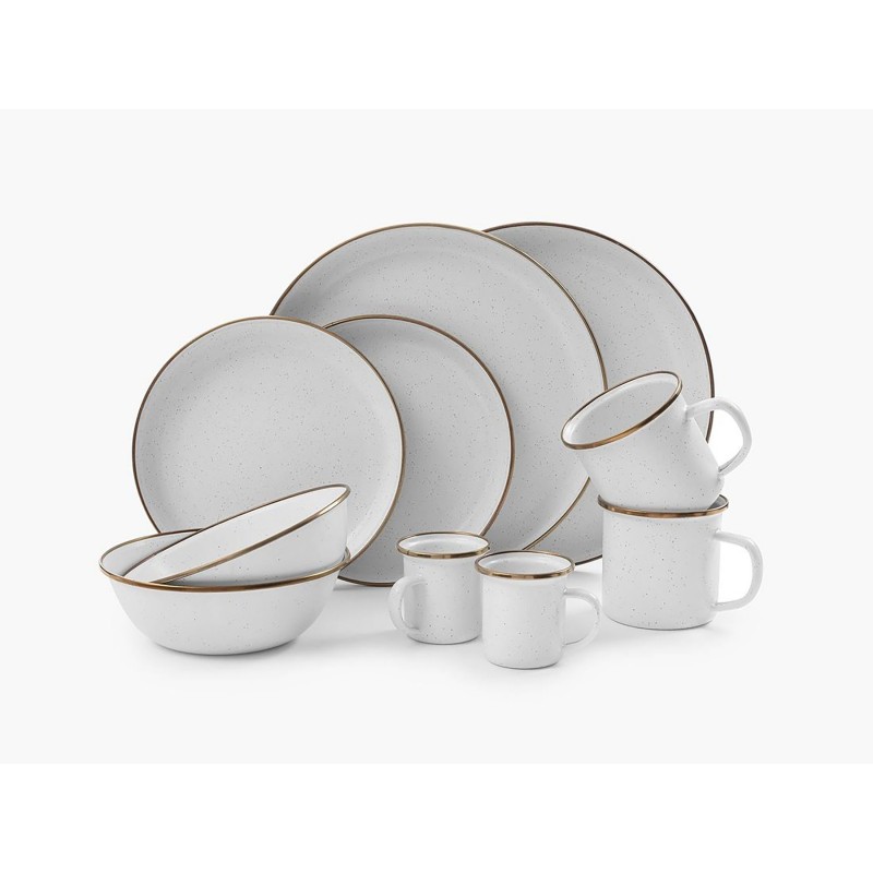 Enameled Steel Espresso Coffee Cups Eggshell...