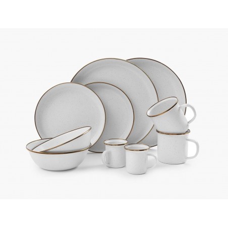 Tasses à café Expresso Acier Emaillé couleur Coquille d'oeuf - Barebones Living