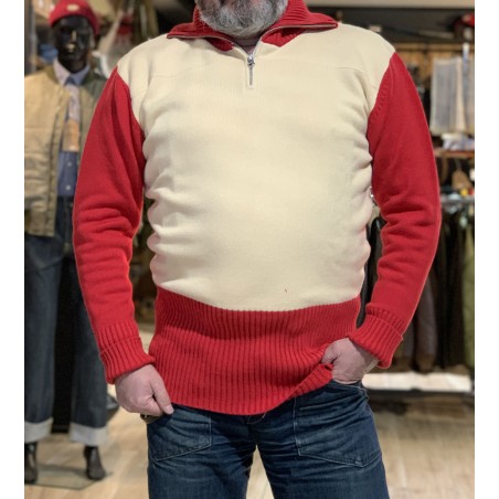 ROTER RACER-PULLOVER - RED VINTAGE RACING SWEATER