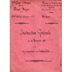 Allgemeine Anweisung zur Requisition von Kraftfahrzeugen – 3. Eskadron des Trains 1911