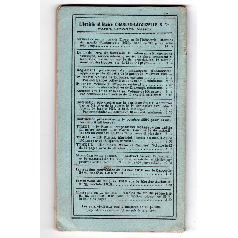 Vorläufige Infanterie-Manövervorschrift vom 1. Feb. 1920, Anlagen