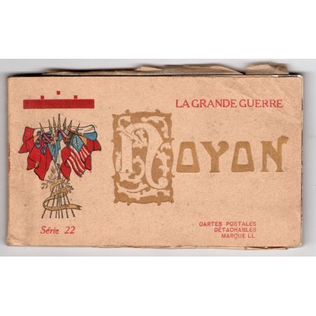 Carnet de cartes postales détachables la grande guerre Noyon DV TTB