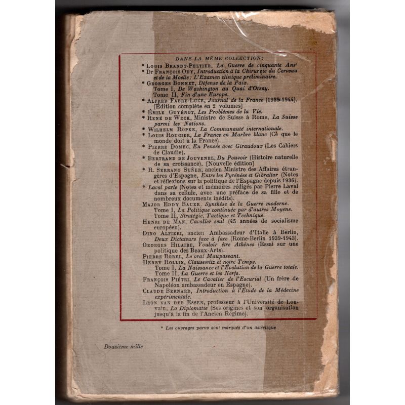 Fin d'une Europe, de Munich à la guerre — Georges Bonnet, 1948, SIGNED
