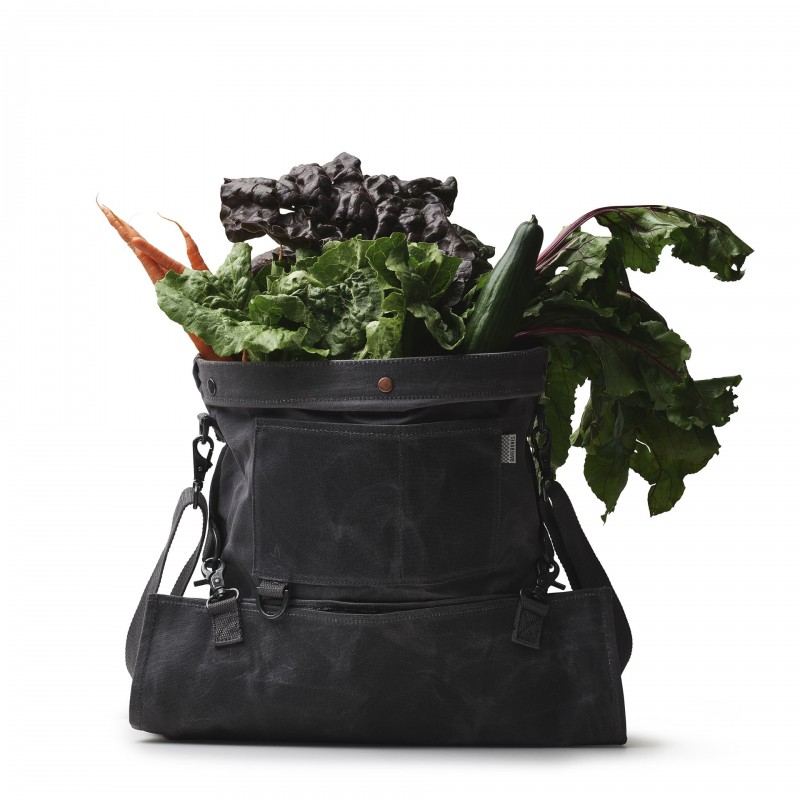Grey Waxed Heavy Canvas Garden Bag – Barebones...